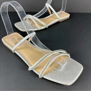 Call it spring vegan leather  embellished sandals